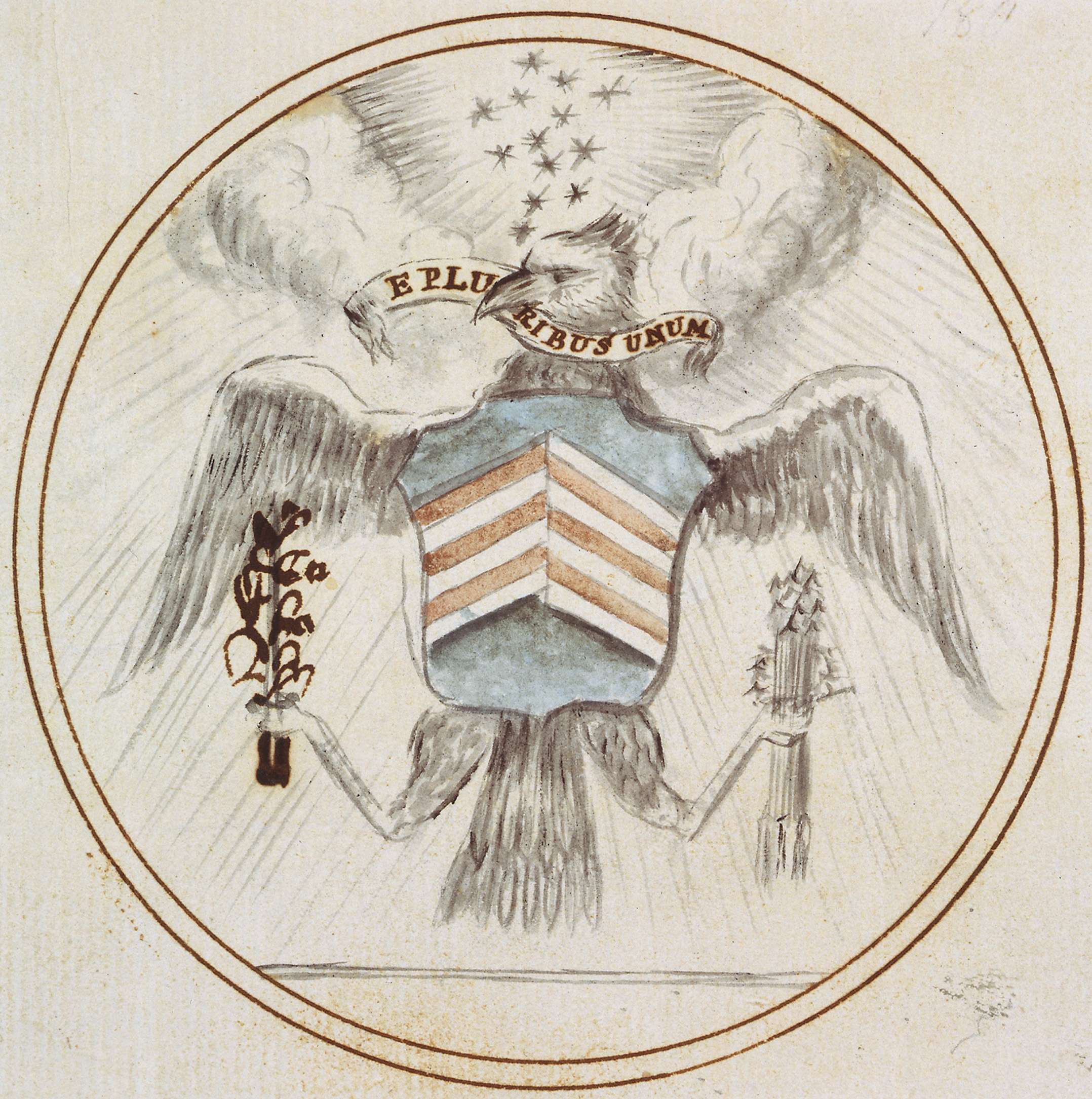 us_great_seal_charles_thomson_preliminary_design
